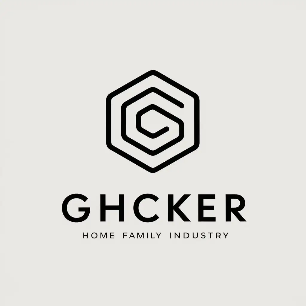 a vector logo design,with the text "GHCKER", main symbol:light,Minimalistic,be used in Home Family industry,clear background