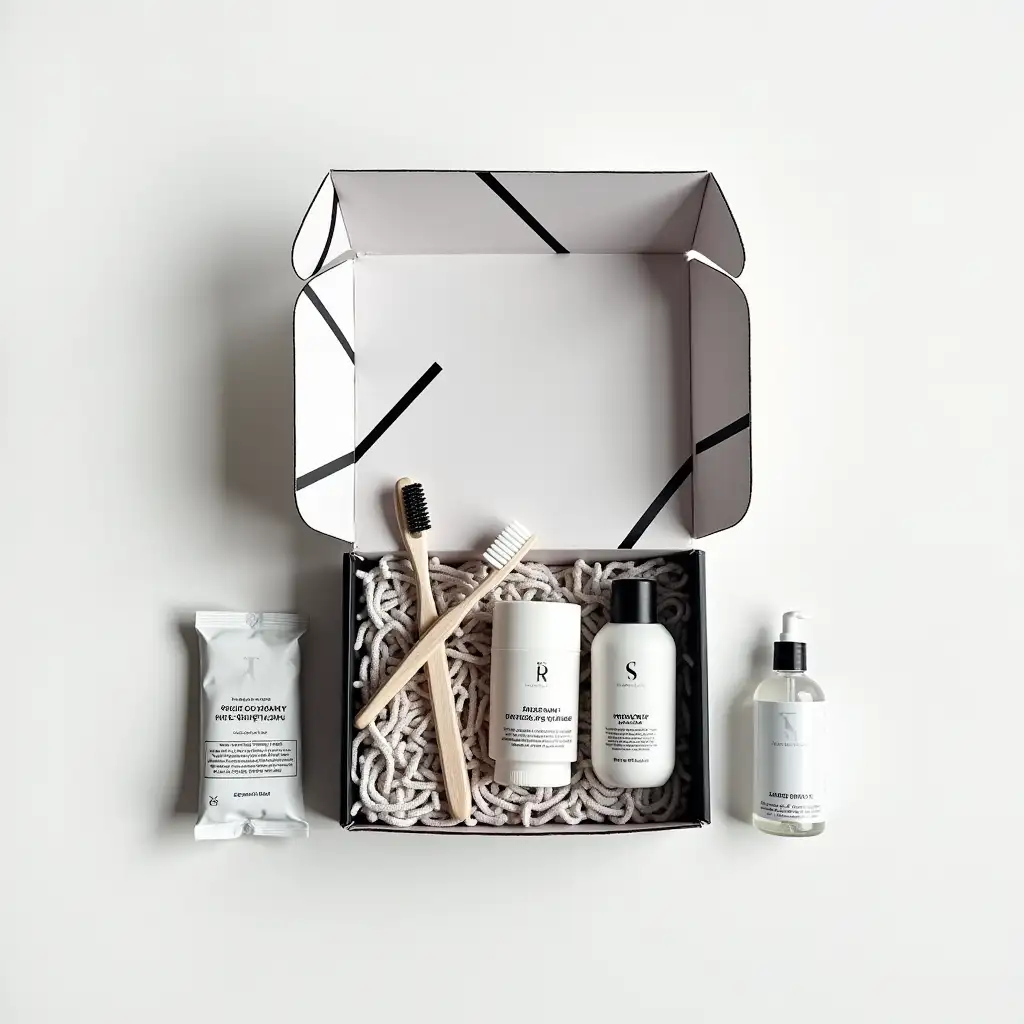 Stylish-Subscription-Box-Featuring-Hygiene-Essentials-on-Clean-White-Background
