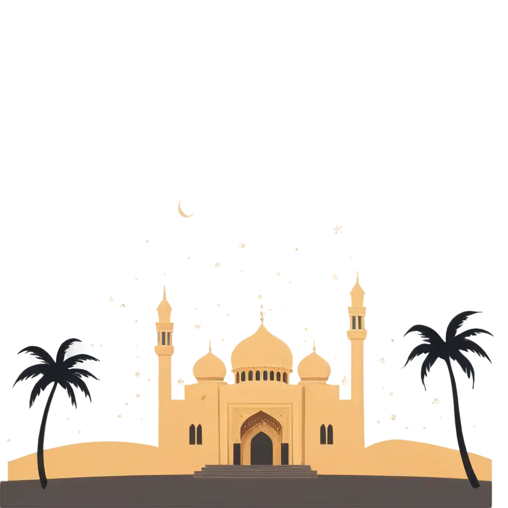 Serene-Ramadan-Kareem-PNG-Image-with-Crescent-Moon-Mosque-and-Lanterns-for-Peaceful-Backgrounds