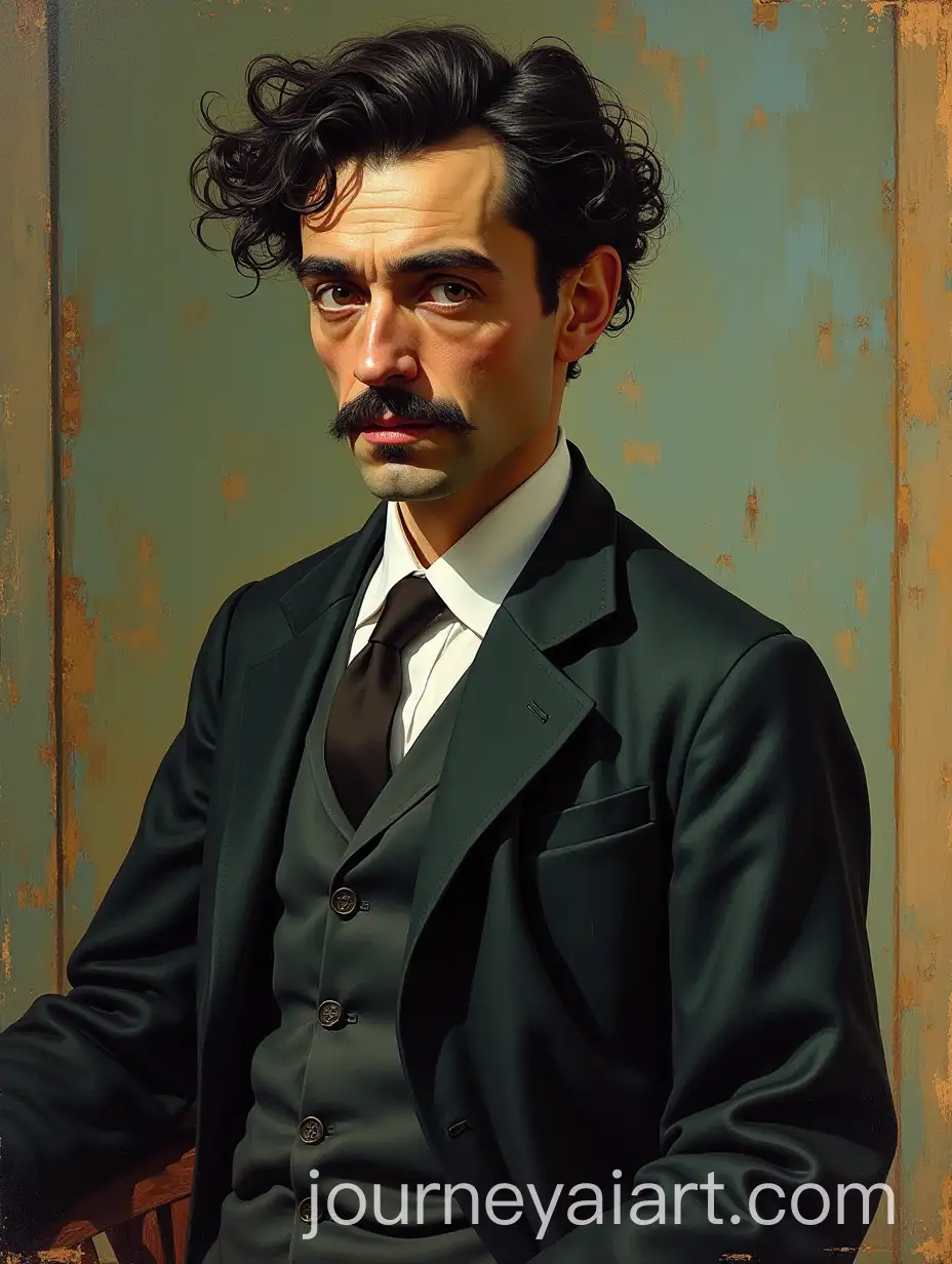 Franz-Kafka-Portrayed-in-the-Impressionistic-Style-of-Joaqun-Sorolla