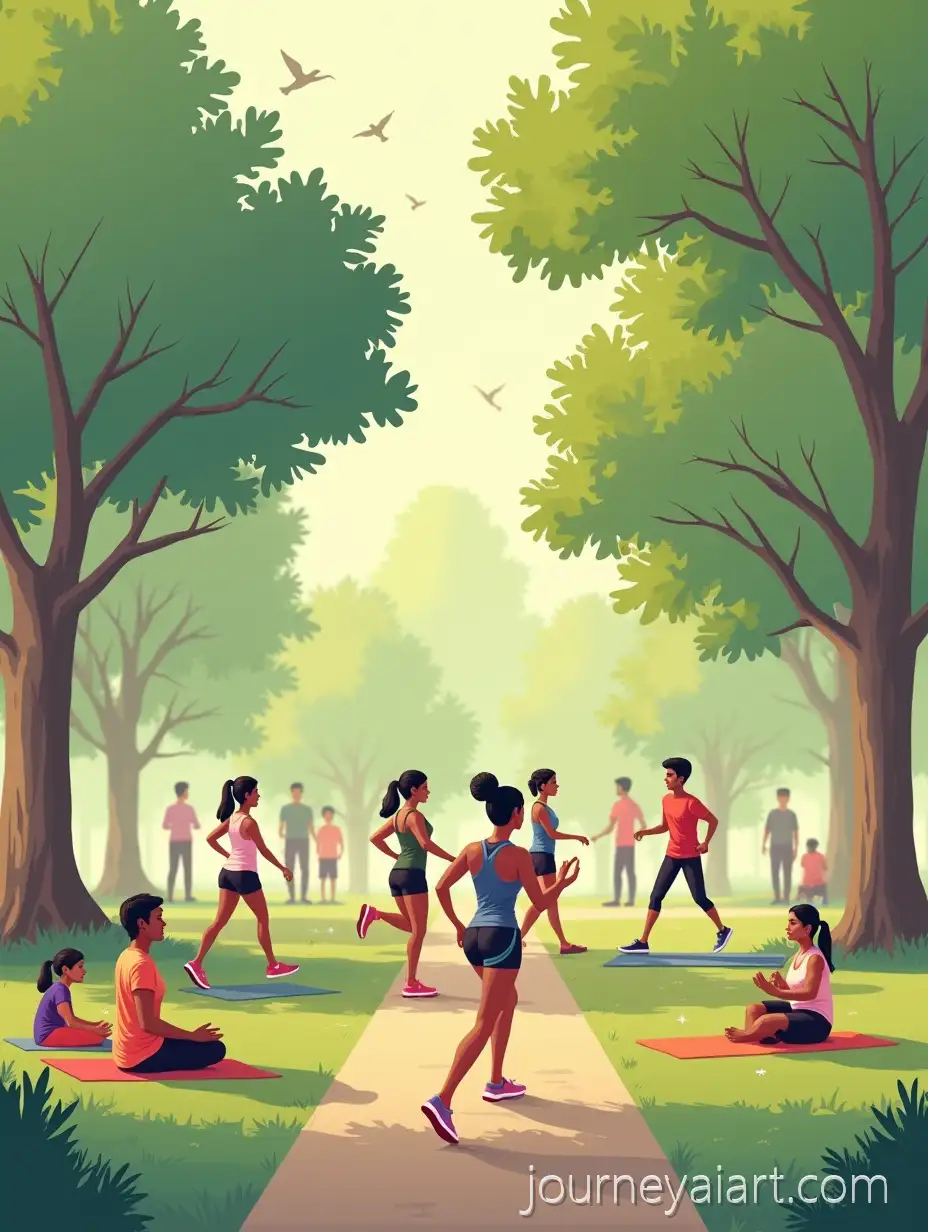 Indian-People-Participating-in-Fitness-ActivitiesAI-Image-Prompt-Expansion-at-a-Park-in-the-Morning