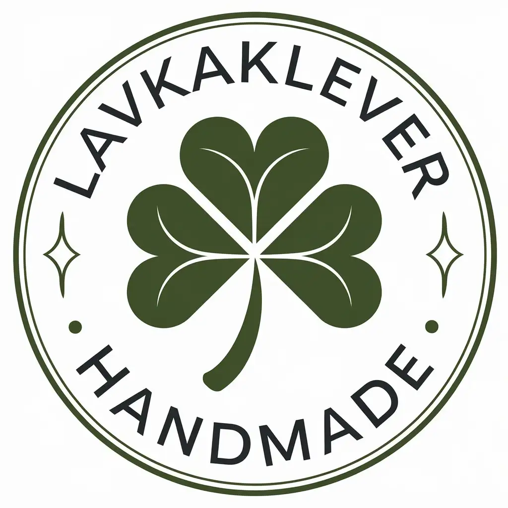 LOGO-Design-For-LavkaKlever-FourLeaf-Clover-in-Green-for-Handmade-Creations