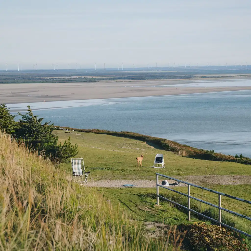 Scenic-Coastal-View-with-Meadow-Deer-and-Wind-Turbines