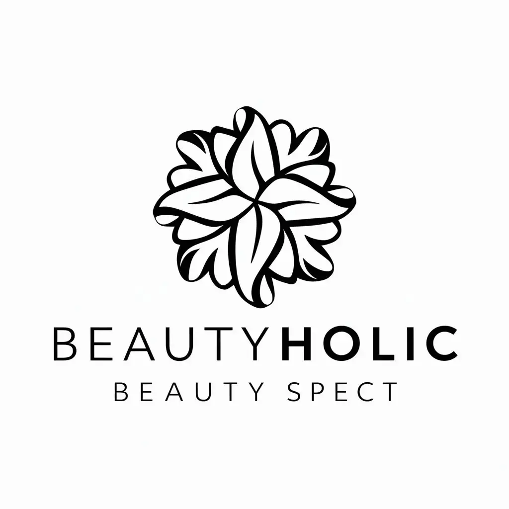 LOGO Design For BeautyHolic Elegant Typography with Intricate Floral Motifs