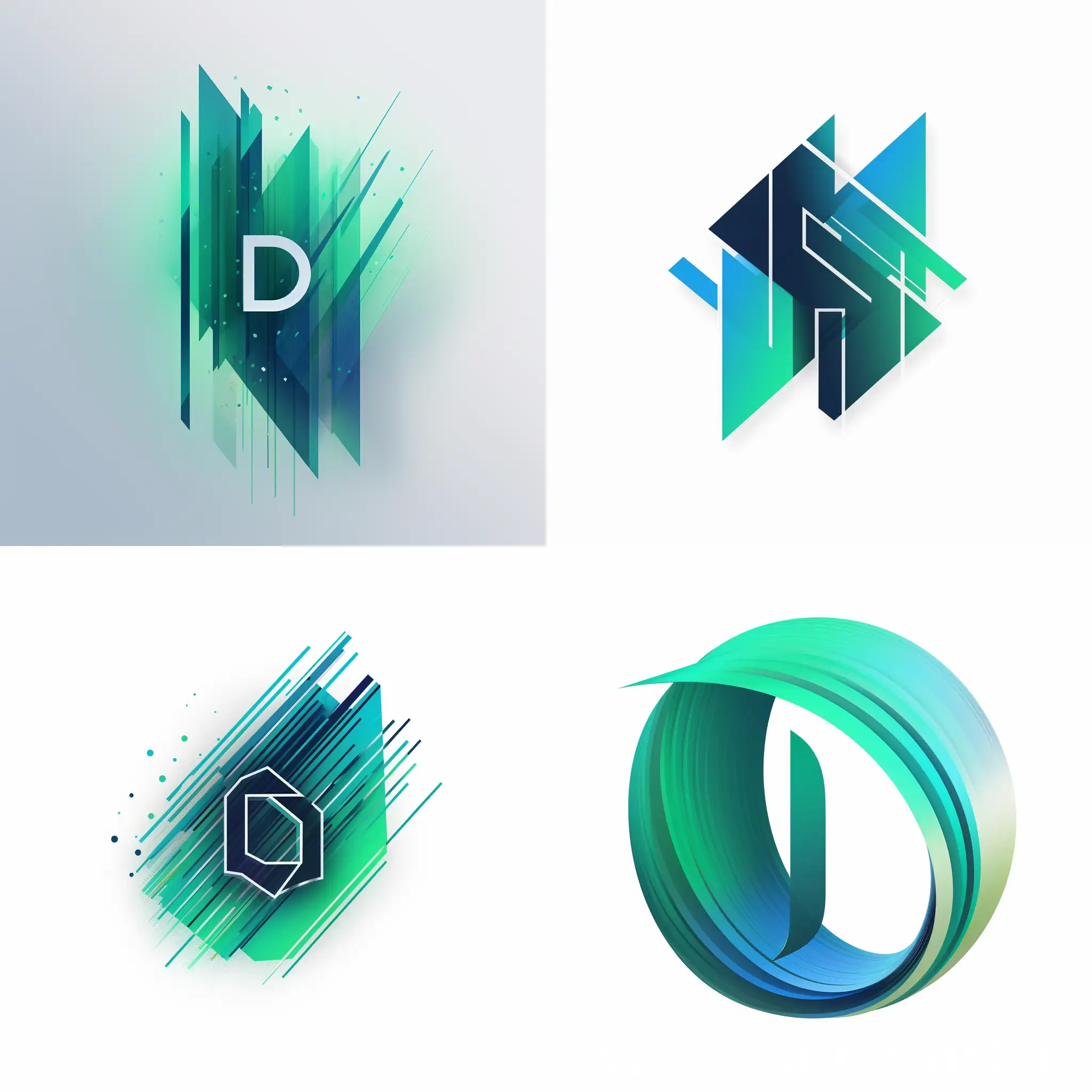 Abstract-Tech-Logo-Design-with-Interlocked-D-and-R-Letters-in-Blue-Green-and-Black