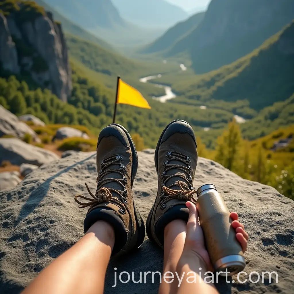 Hikers-PerspectiveAI-Image-Prompt-Expansion-on-Mountain-View-with-Golden-Green-Valley