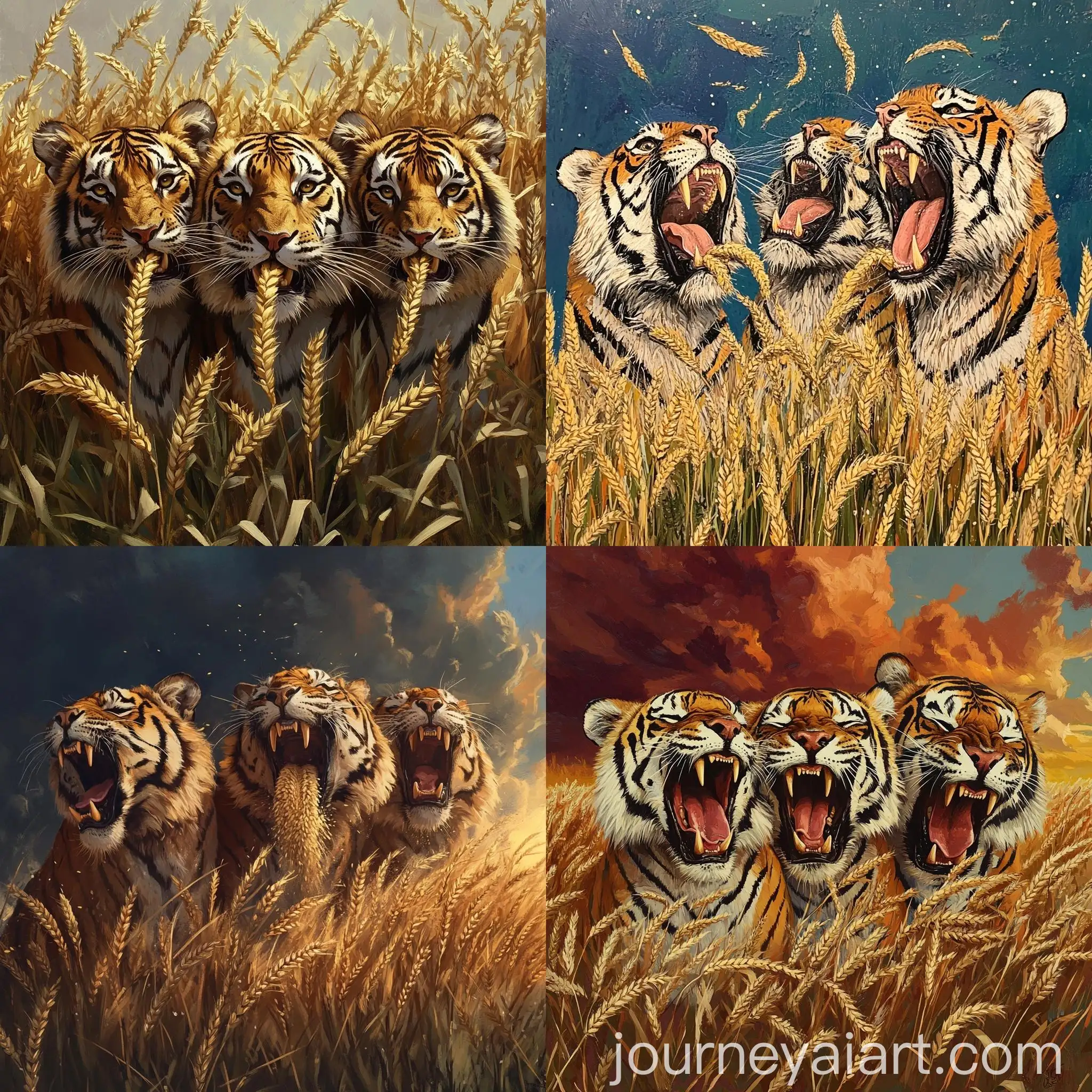 Three-Tigers-in-a-Wheat-Field