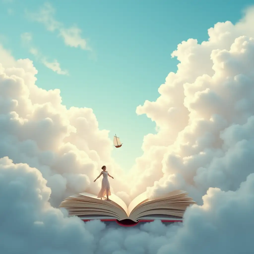 Person-Sailing-Through-Clouds-with-Open-Book-as-Ticket-to-Adventure