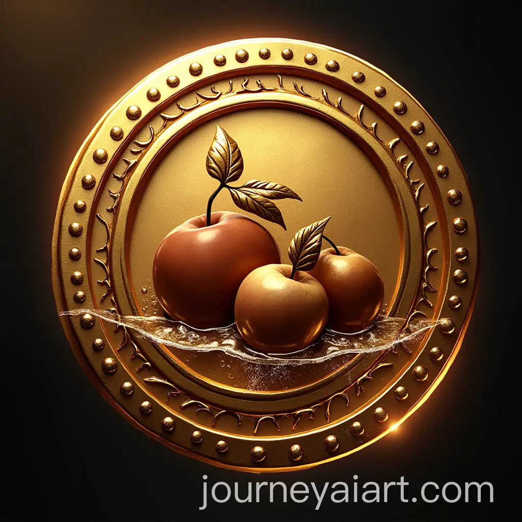 Classic-Bold-Slot-Coin-Symbol-with-Fruit-Silhouettes-and-Water-Animation
