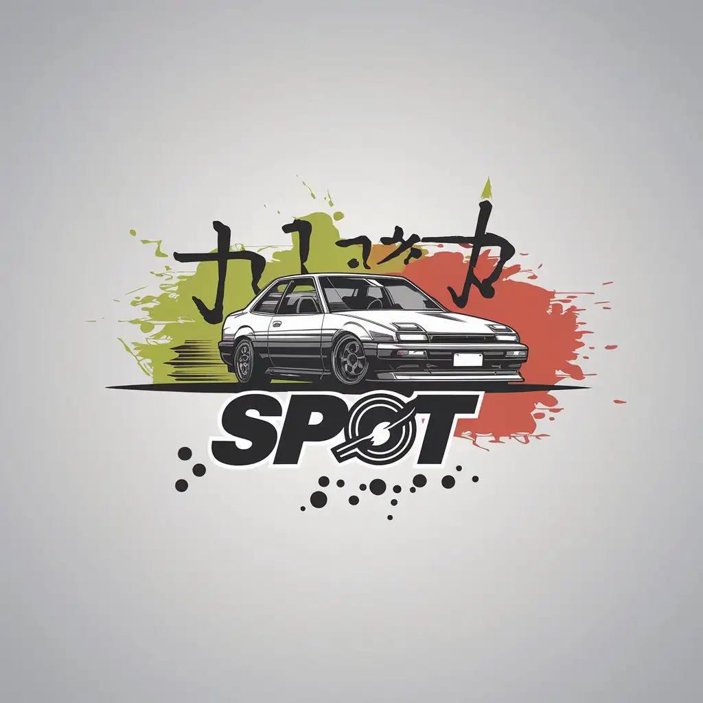 LOGO Design for Automotive Industry Japanese Car Theme with Minimalistic Graffiti Font