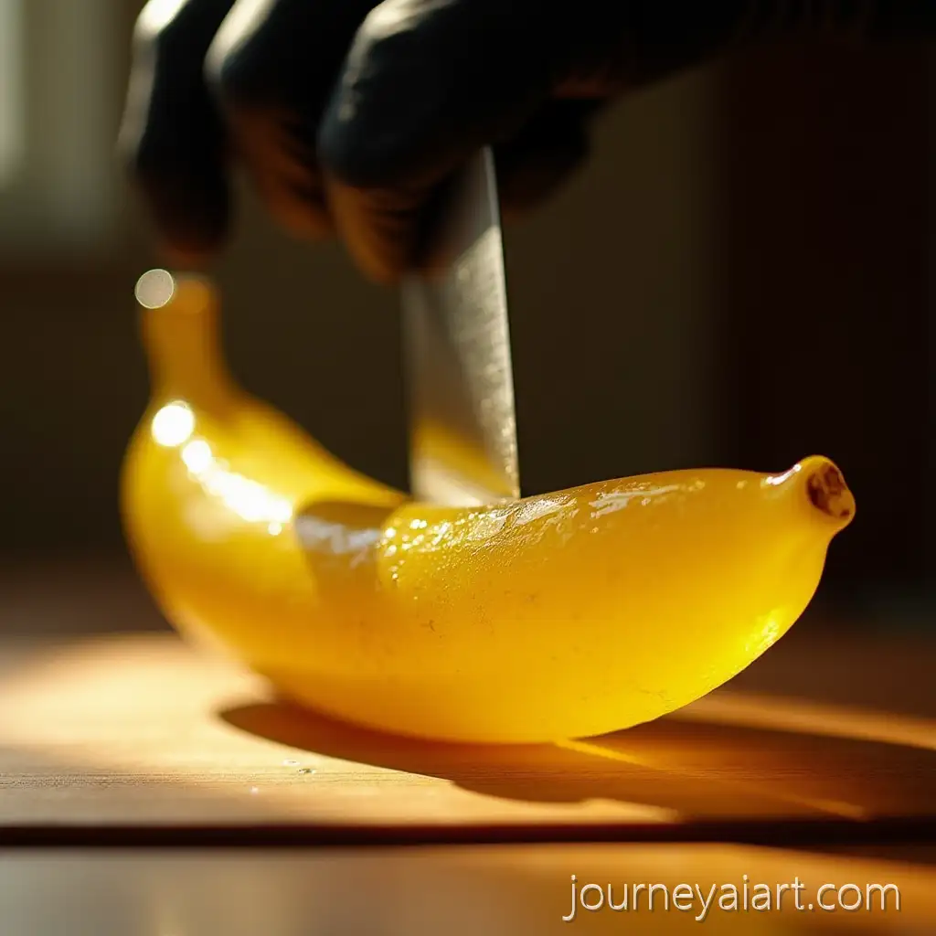 CloseUp-of-a-Glass-Banana-on-a-Wooden-Cutting-BoardAI-Art-Prompt-Expansion-with-Dramatic-Lighting