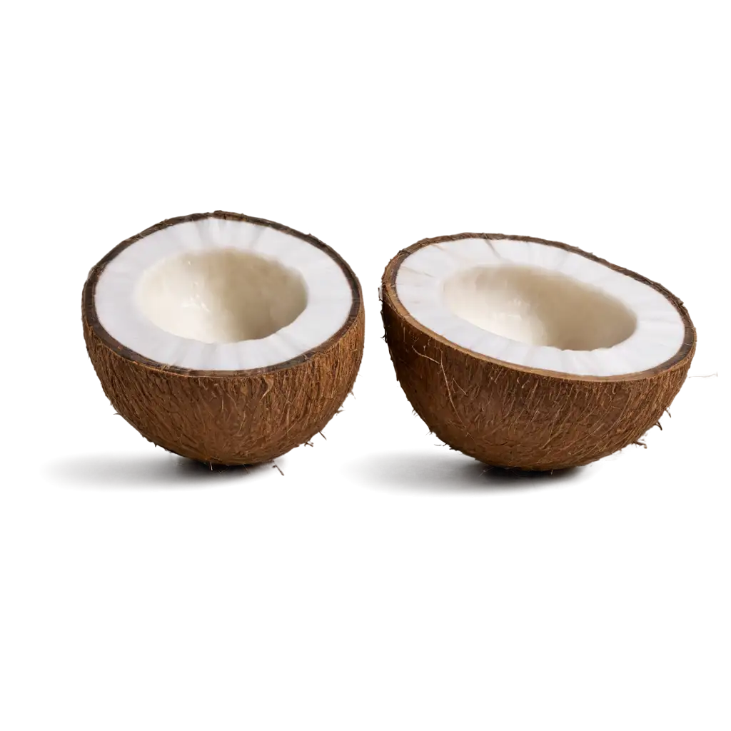 Exquisite-PNG-Image-of-a-Coconut-Split-in-Half-Artistic-and-Realistic-Representation