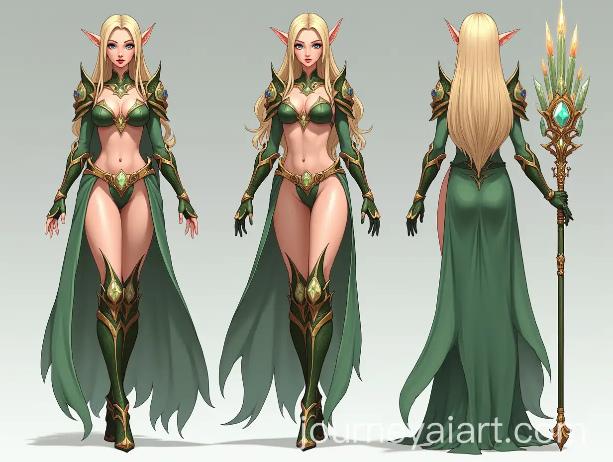 Elegant-Elven-Warrior-in-Fantasy-Armor-with-Glowing-Crystals