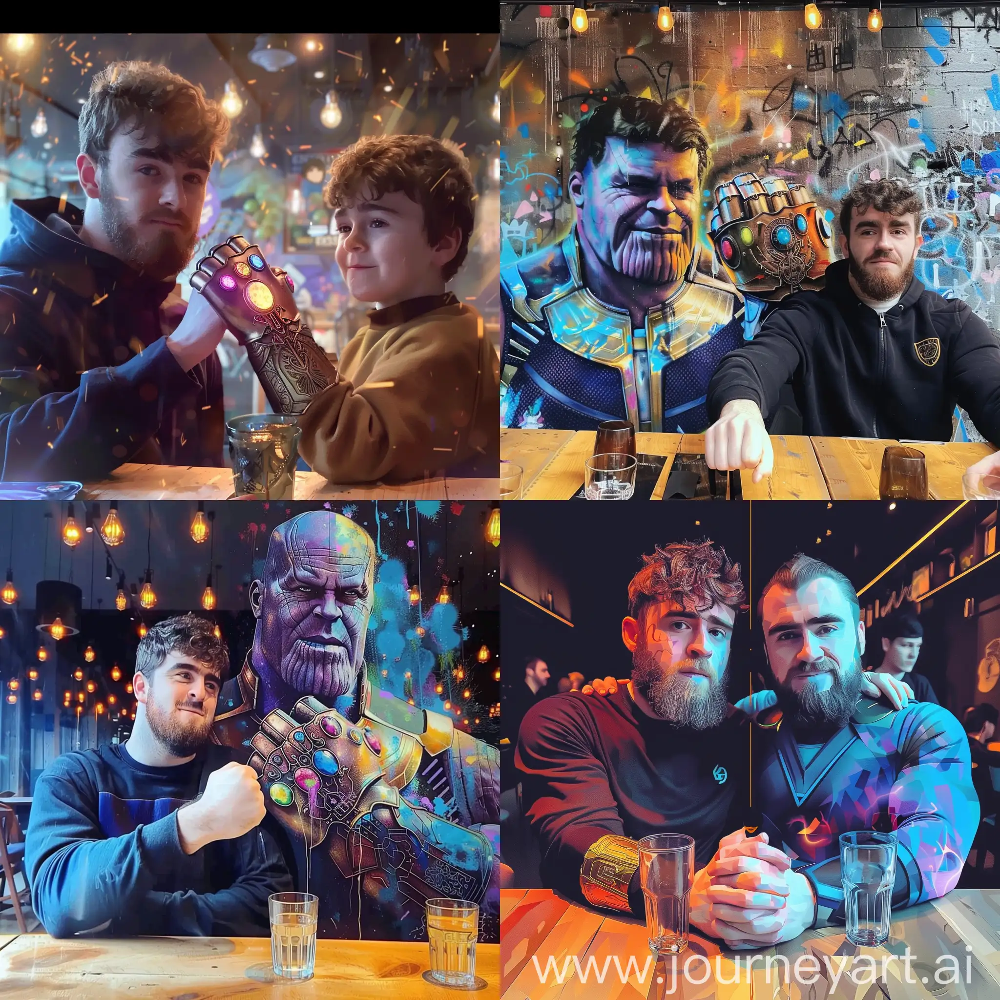 Thanos-Cosplayer-with-Infinity-Gauntlet-in-Dramatic-Pose