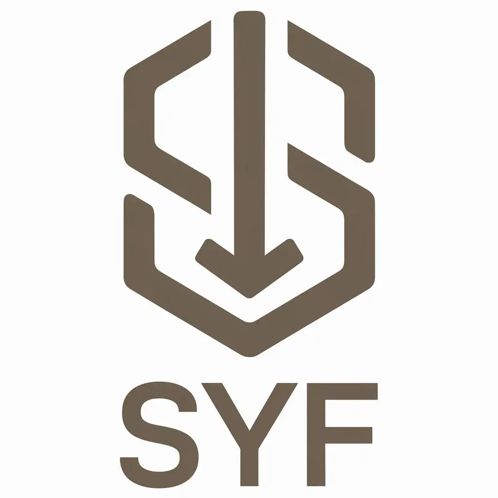 LOGO Design for SYF Modern Retail Brand with SYF Symbol and Clear Background