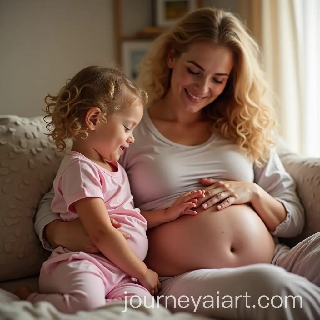 Toddler-and-Mommy-Sharing-a-Sweet-Moment-in-Cozy-Bedroom