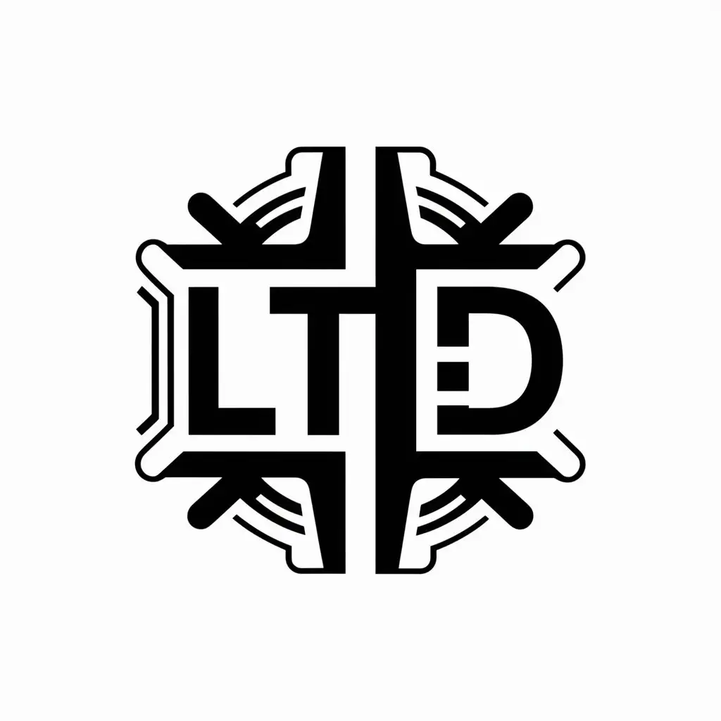 a vector logo design,with the text "LTD", main symbol:sci-fi feel,complex,be used in Technology industry,clear background