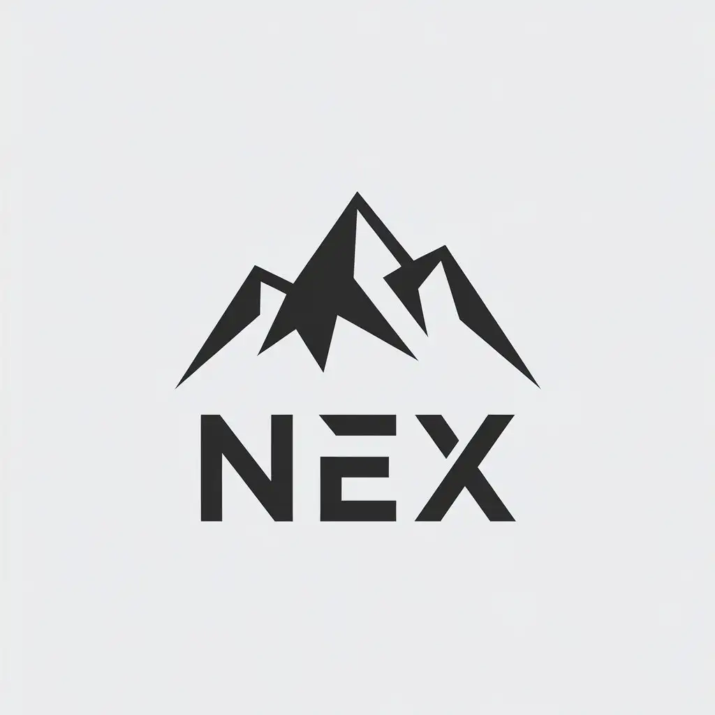 LOGO Design for NEX Minimalistic Mountain Symbol for Entertainment Industry