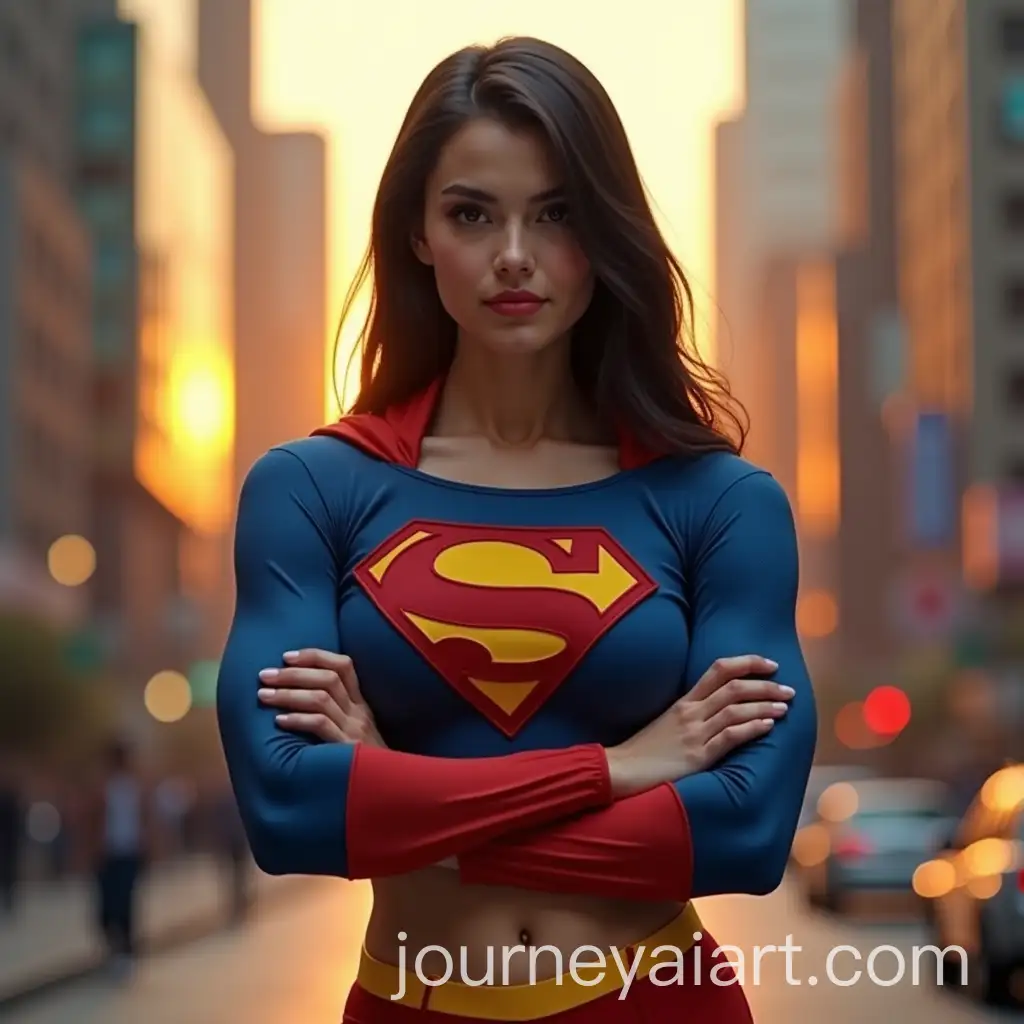Powerful-Young-Superheroine-with-Dynamic-Cityscape-in-Retro-Suit