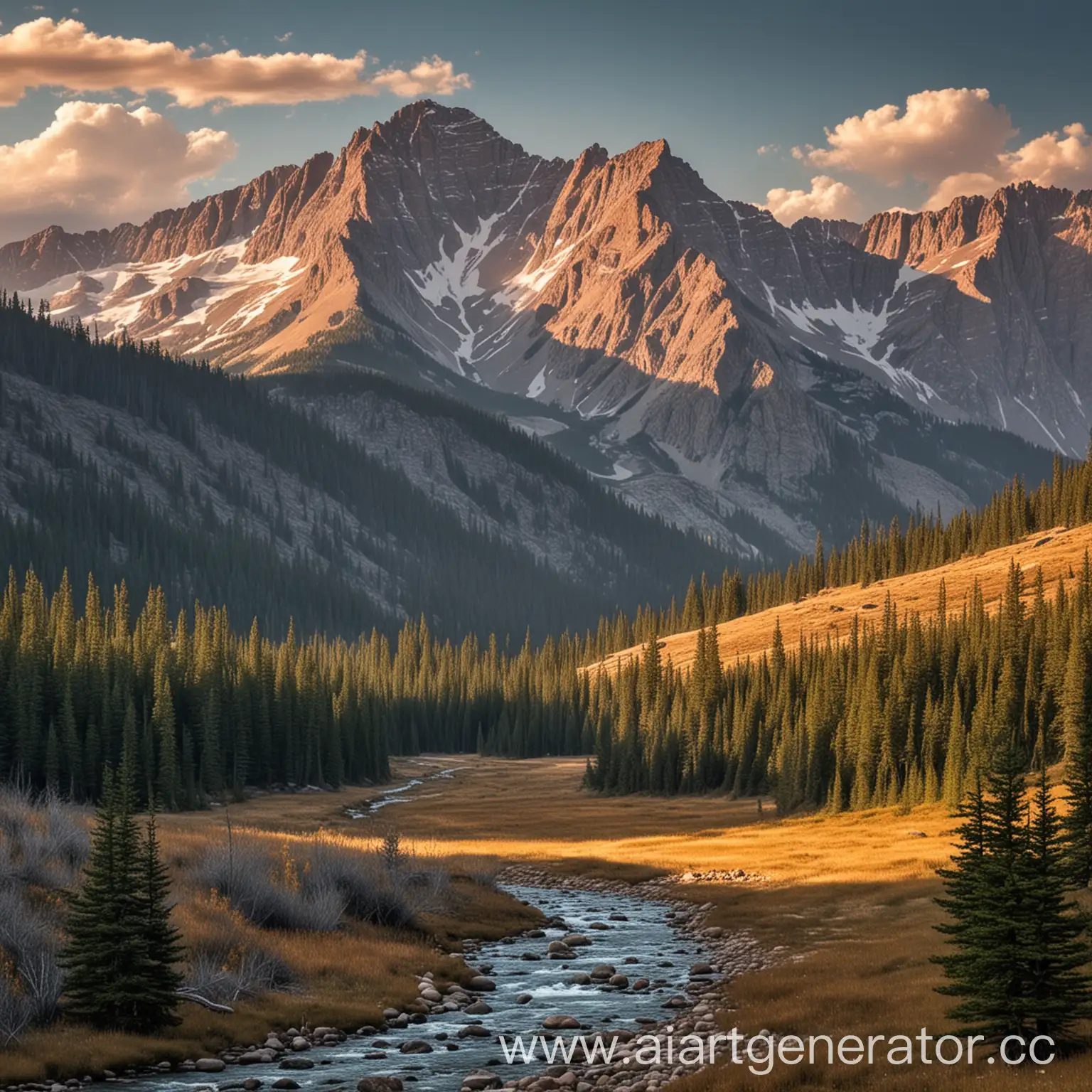 Majestic-Rocky-Mountain-Landscape-at-Sunset