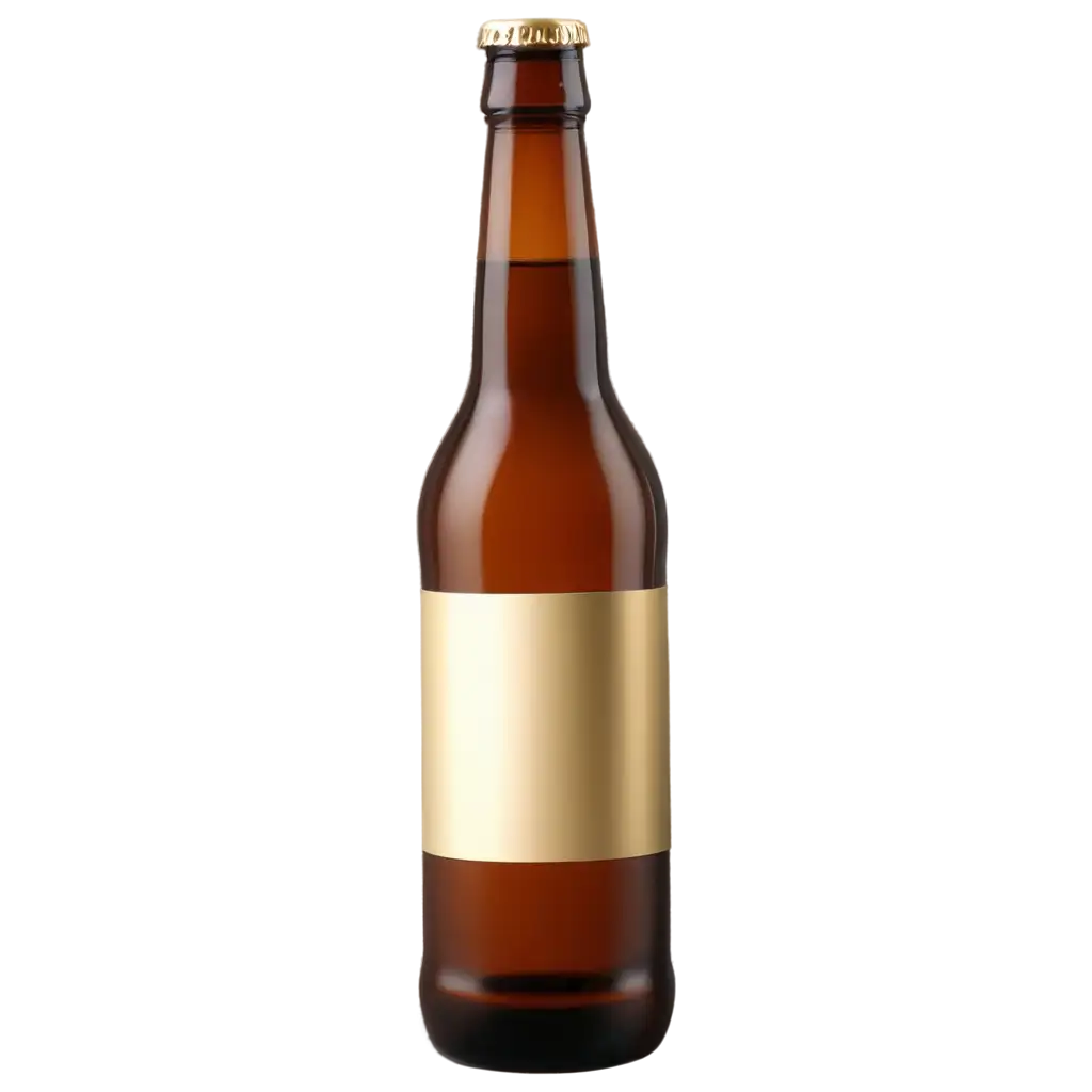 Realistic-Beer-Bottle-PNG-Image-Without-Logo-or-Wrapping-for-Versatile-Design-Applications