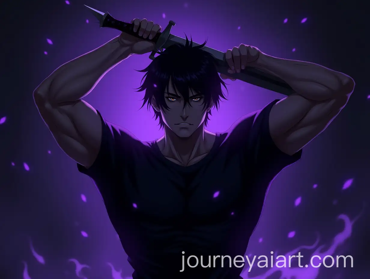 Dark-Anime-Male-Warrior-with-Glowing-Purple-Aura-and-Dagger