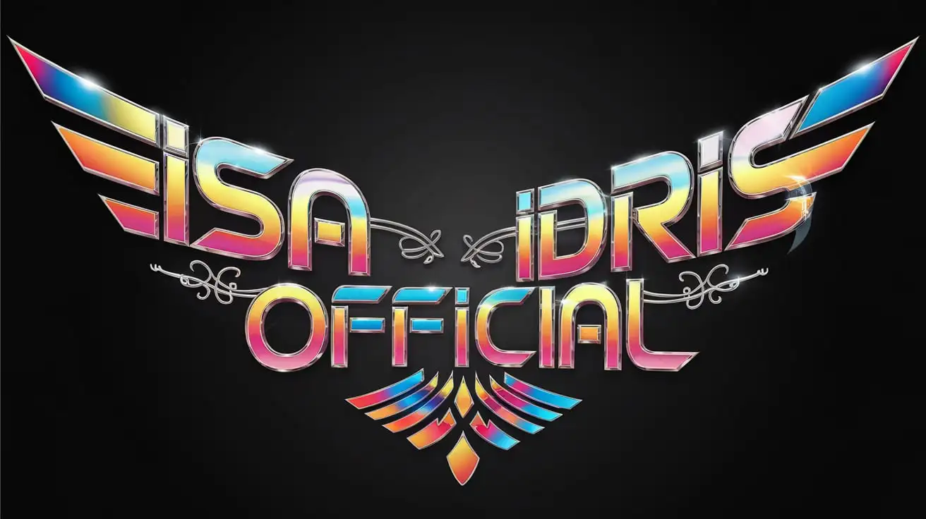 Artistic Modern Text Logo for ISA IDRIS Official YouTube Channel