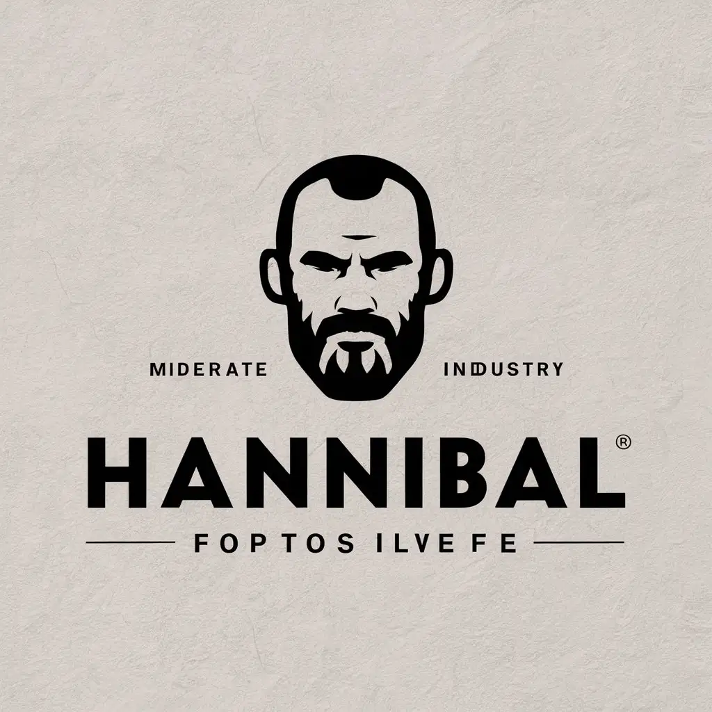 a vector logo design,with the text "hannibal", main symbol:hannibal,Moderate,be used in Others industry,clear background