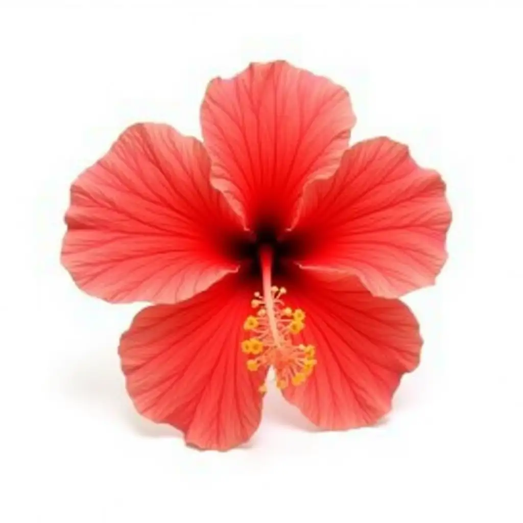 Bunch-of-Red-Hibiscus-Flowers-on-White-Background