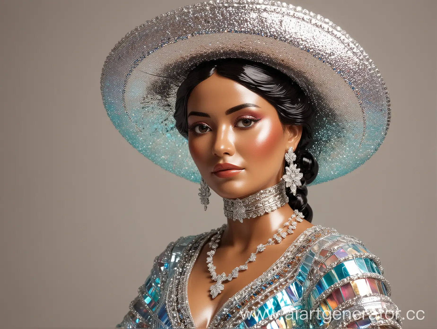 Iridescent-Glass-Mariachi-Woman-with-Vibrant-Details