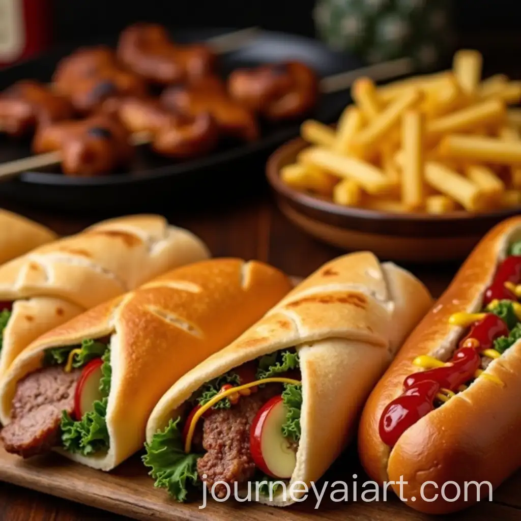 Delicious-Shawarma-Hot-DogsAI-Image-Prompt-Expansion-Grilled-Meat-and-Crispy-French-Fries-Platter