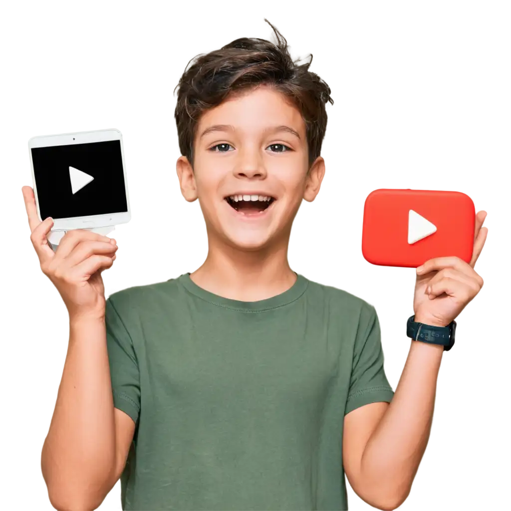 Excited-Boy-Holding-Mobile-with-YouTube-Logo-Wallpaper-PNG-for-Engaging-Visual-Content