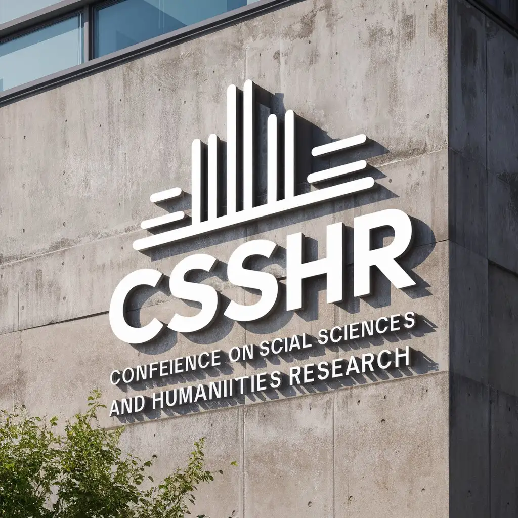 LOGO Design for CSSHR Conference on Social Sciences and Humanities Research Book on Building Wall Theme