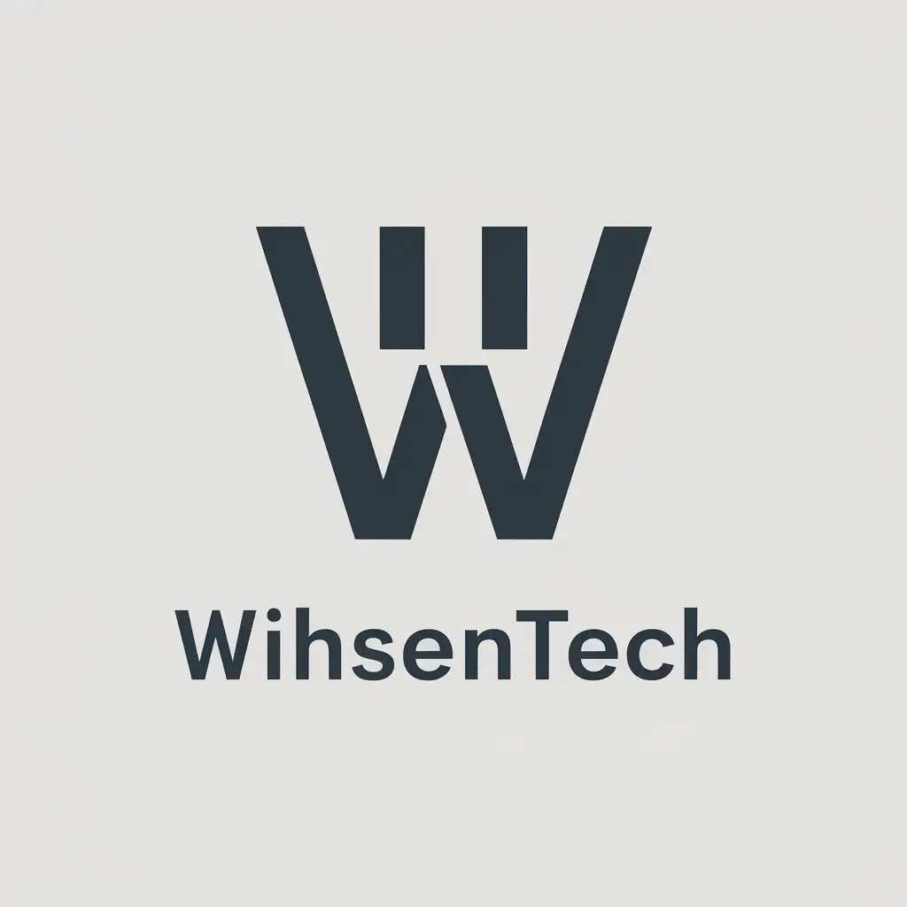 a vector logo design,with the text "Wihsentech", main symbol:Wihsentech,Minimalistic,clear background