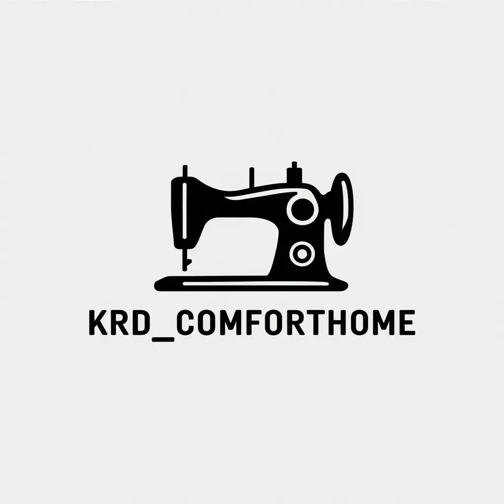 LOGO-Design-For-krdcomforthome-Sewing-Machine-Theme-in-Handmade-Work-Industry