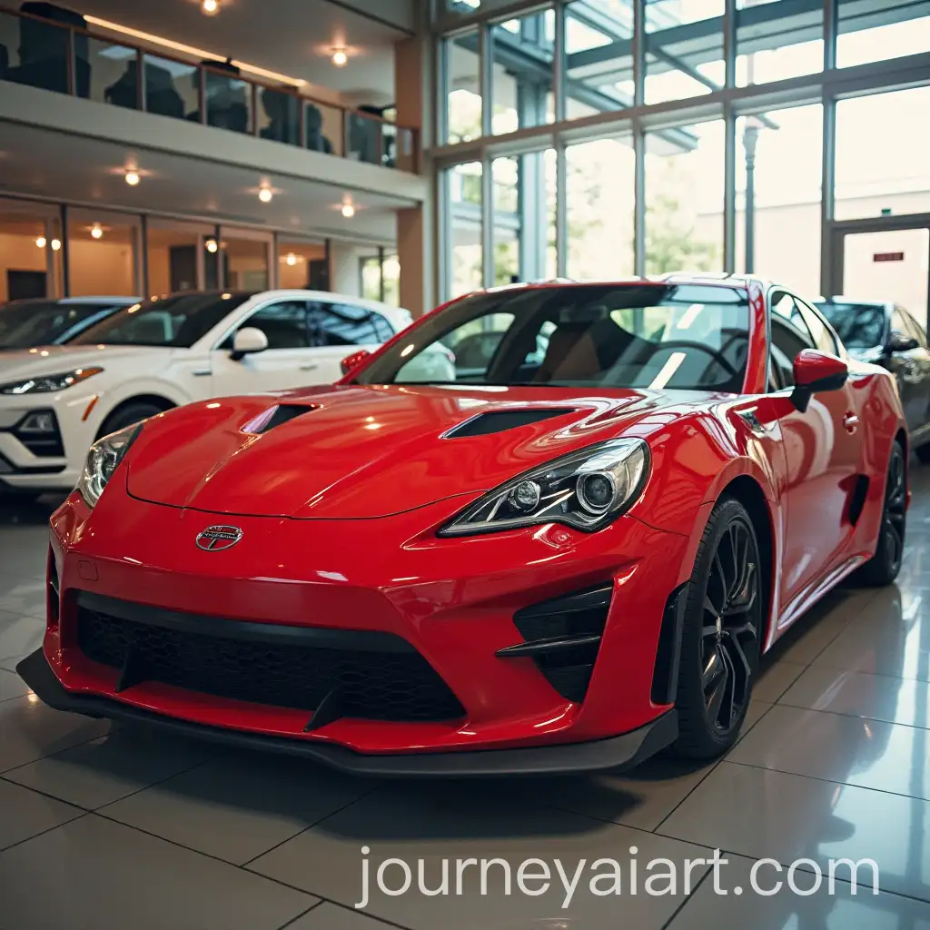 Vibrant-Red-Sports-Car-in-Urban-Setting