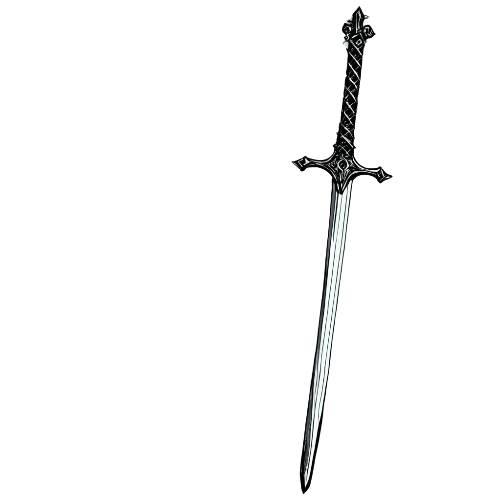 Artistic-Sword-Vector-PNG-Image-Elegant-Black-and-White-Design