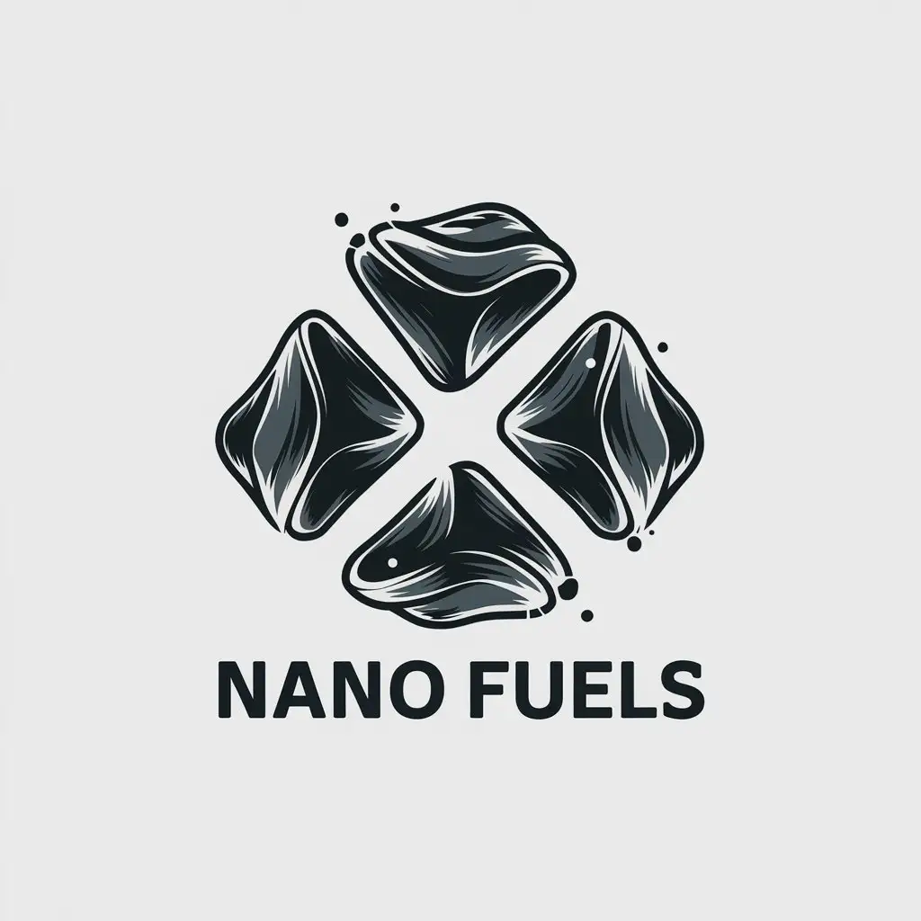 LOGO Design for NANO FUELS Minimalistic Coal Symbol with Clean Vector Design