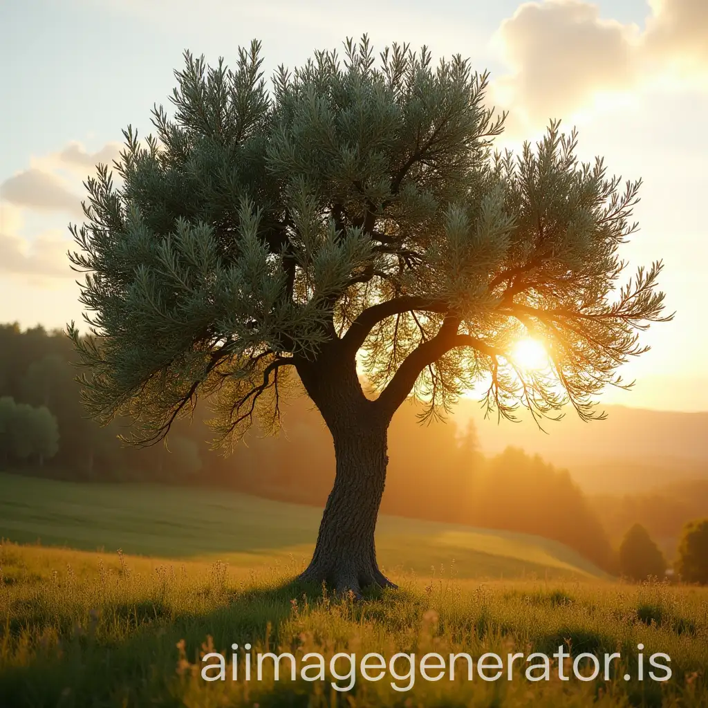 Sunlit-Olive-Tree-Radiating-Natural-Beauty