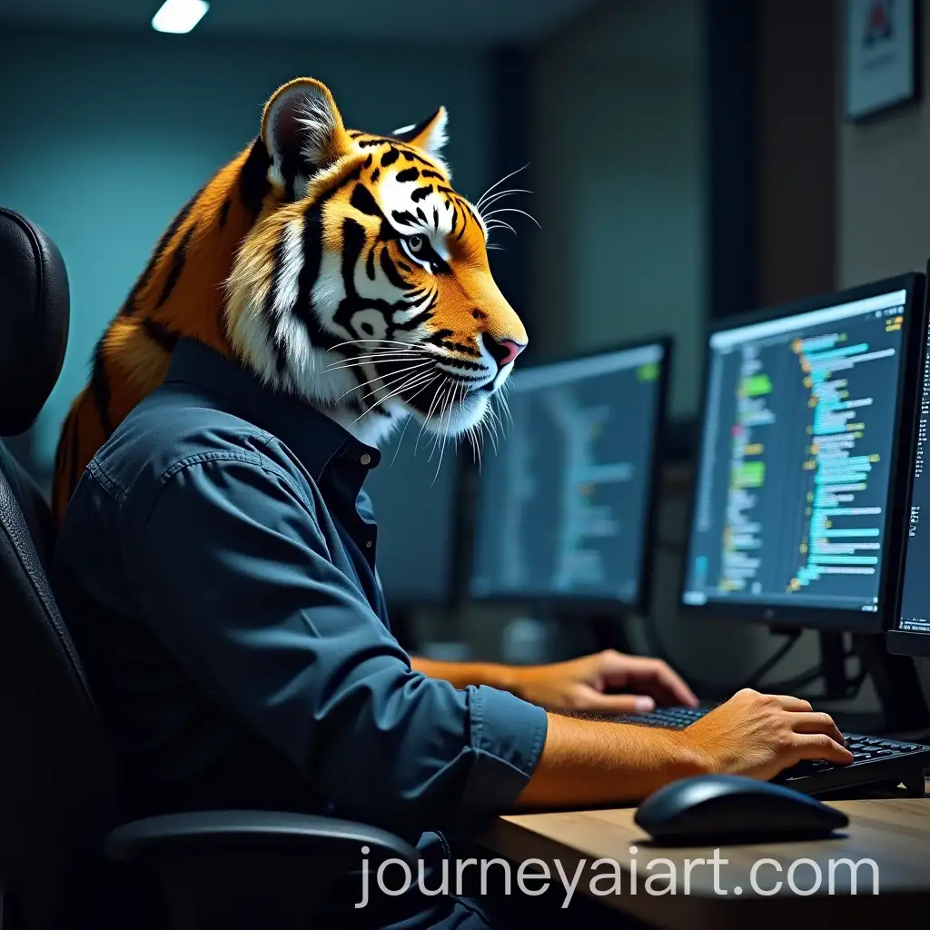 Programmer-Tiger-with-Human-Body-and-Tiger-Head-Coding-at-Monitors