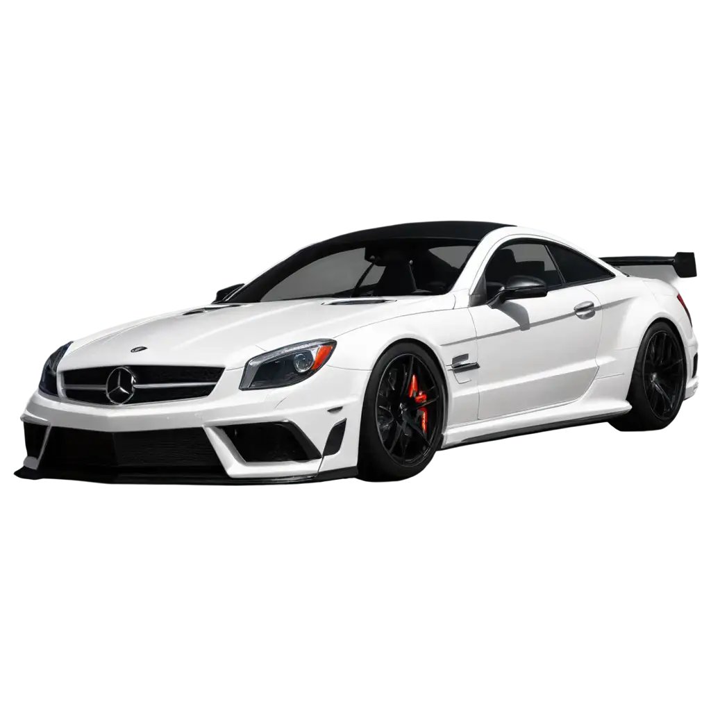 Vector-PNG-of-White-SL65-AMG-Black-Series-with-No-Spoiler-for-HighQuality-Digital-Use