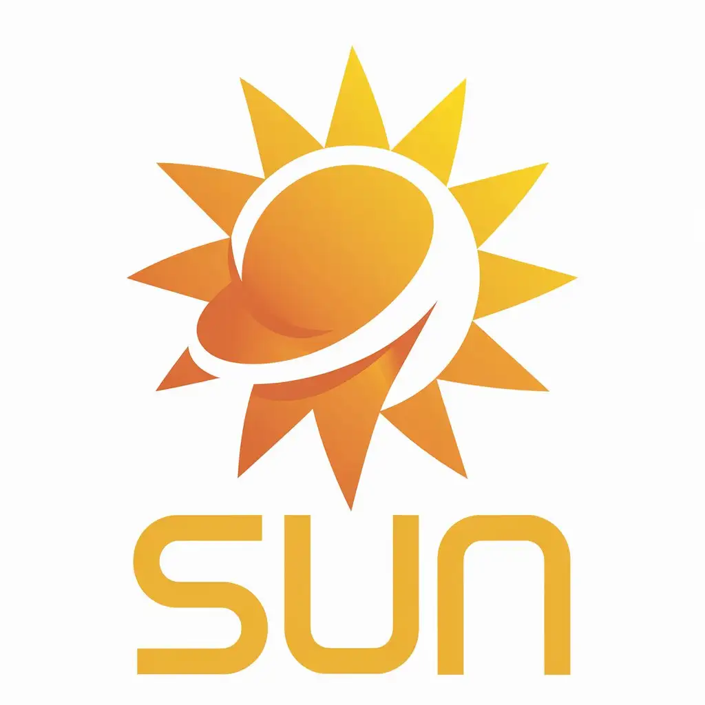 LOGO Design for Sun Vector with Sun Symbol and Clear Background