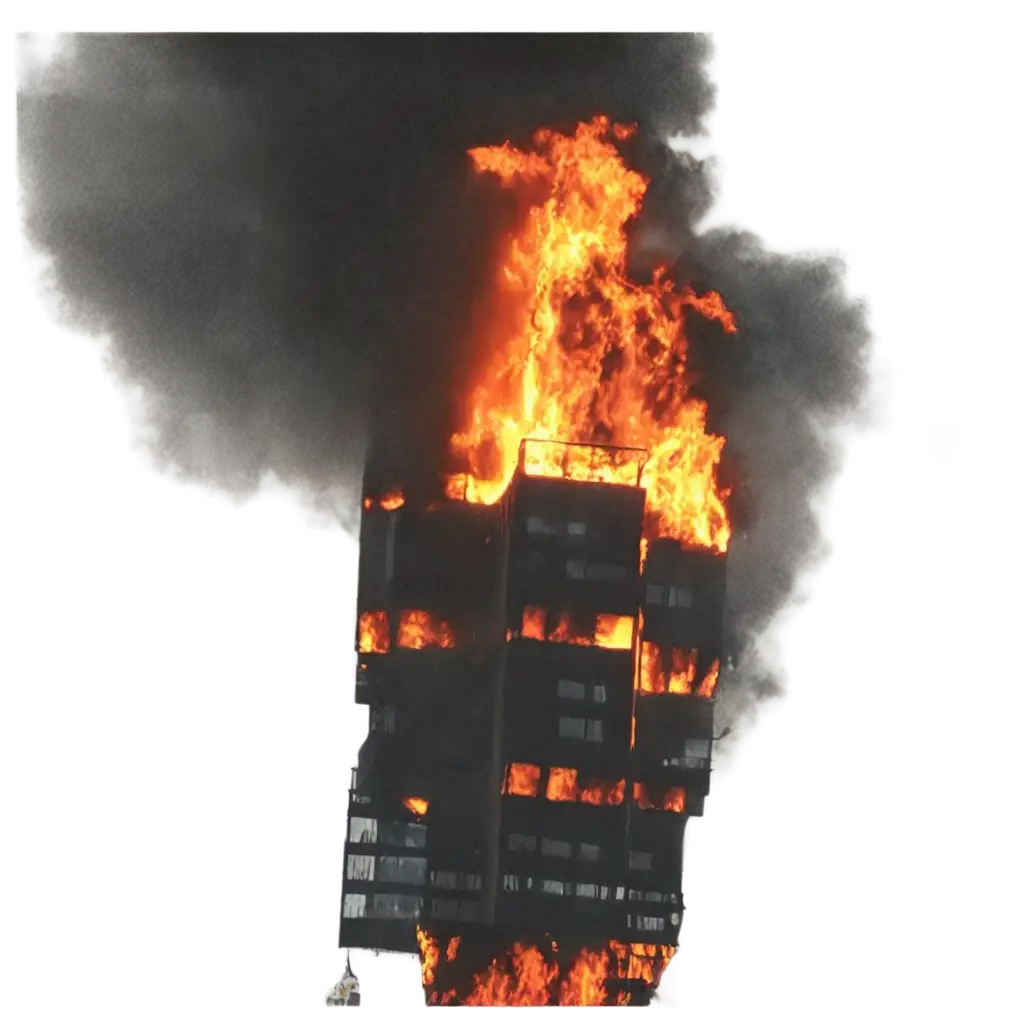 Fire-Accident-in-Building-PNG-HighQuality-Visual-Representation-for-Safety-Awareness