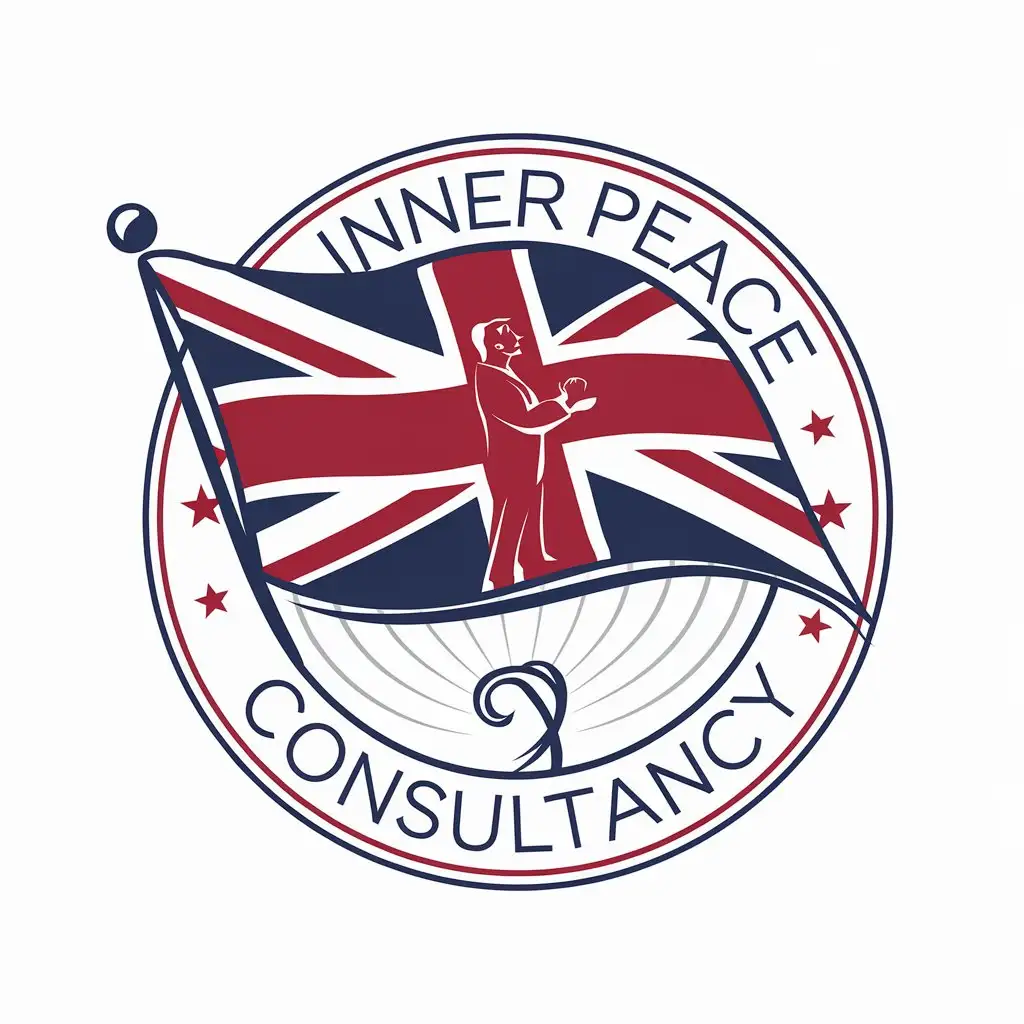 LOGO-Design-for-UK-Inner-Peace-Consultancy-English-Flag-Symbol-with-Advice-Theme