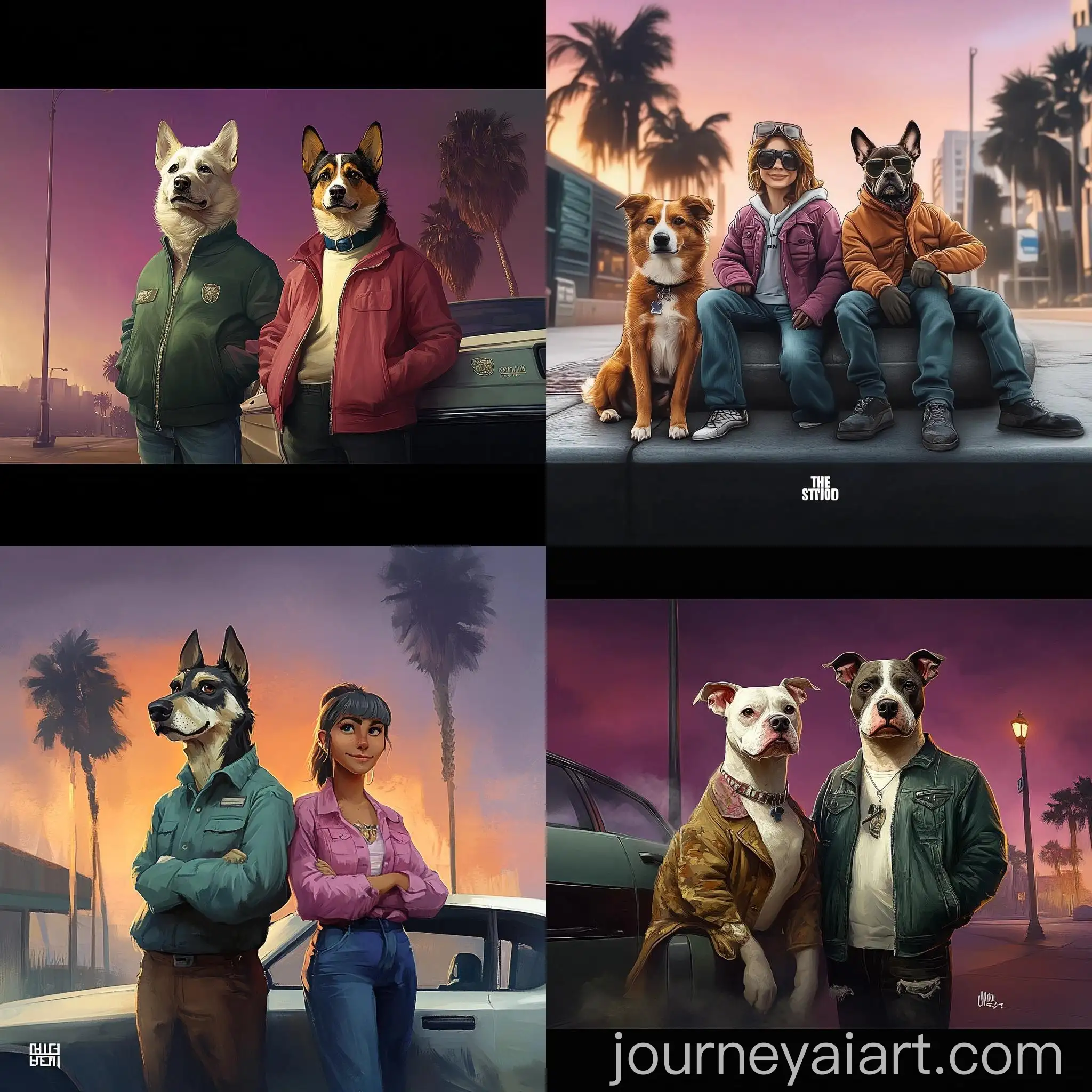 Playful-Dogs-in-Vibrant-Park-Setting