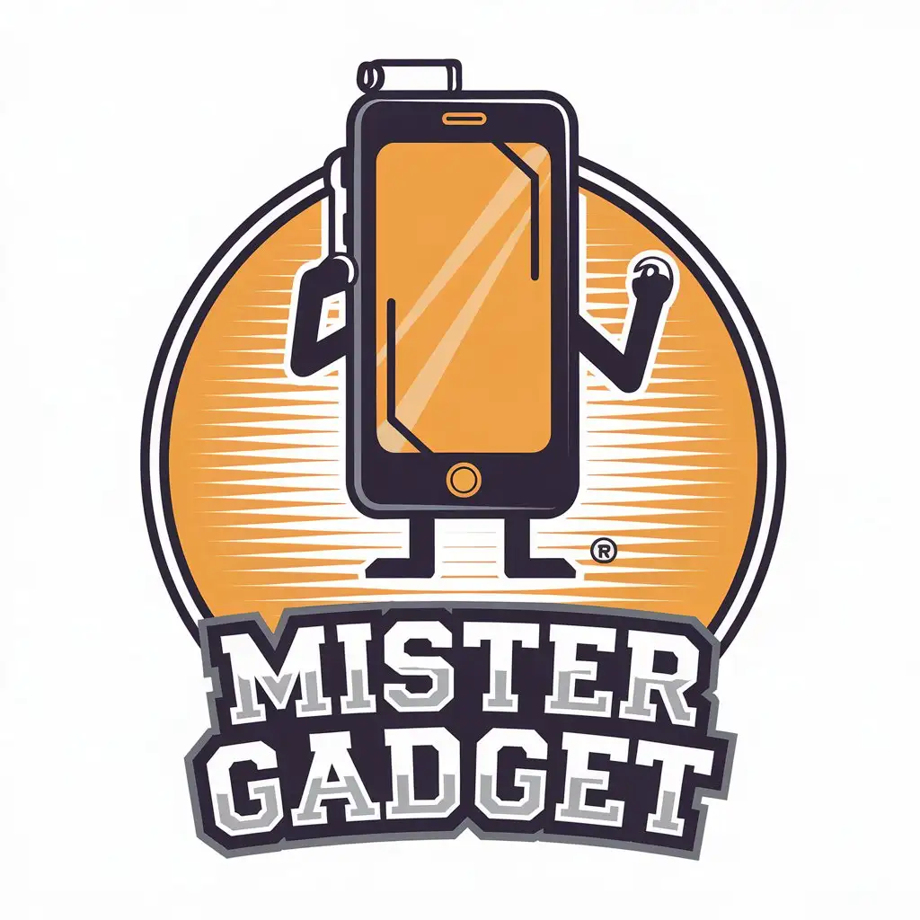 LOGO-Design-for-Mister-Gadget-Dynamic-Phone-Mascot-with-Tech-Industry-Vibe