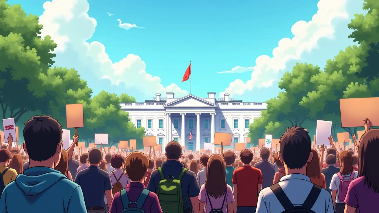 Vibrant-AnimeStyle-Protest-at-the-White-House