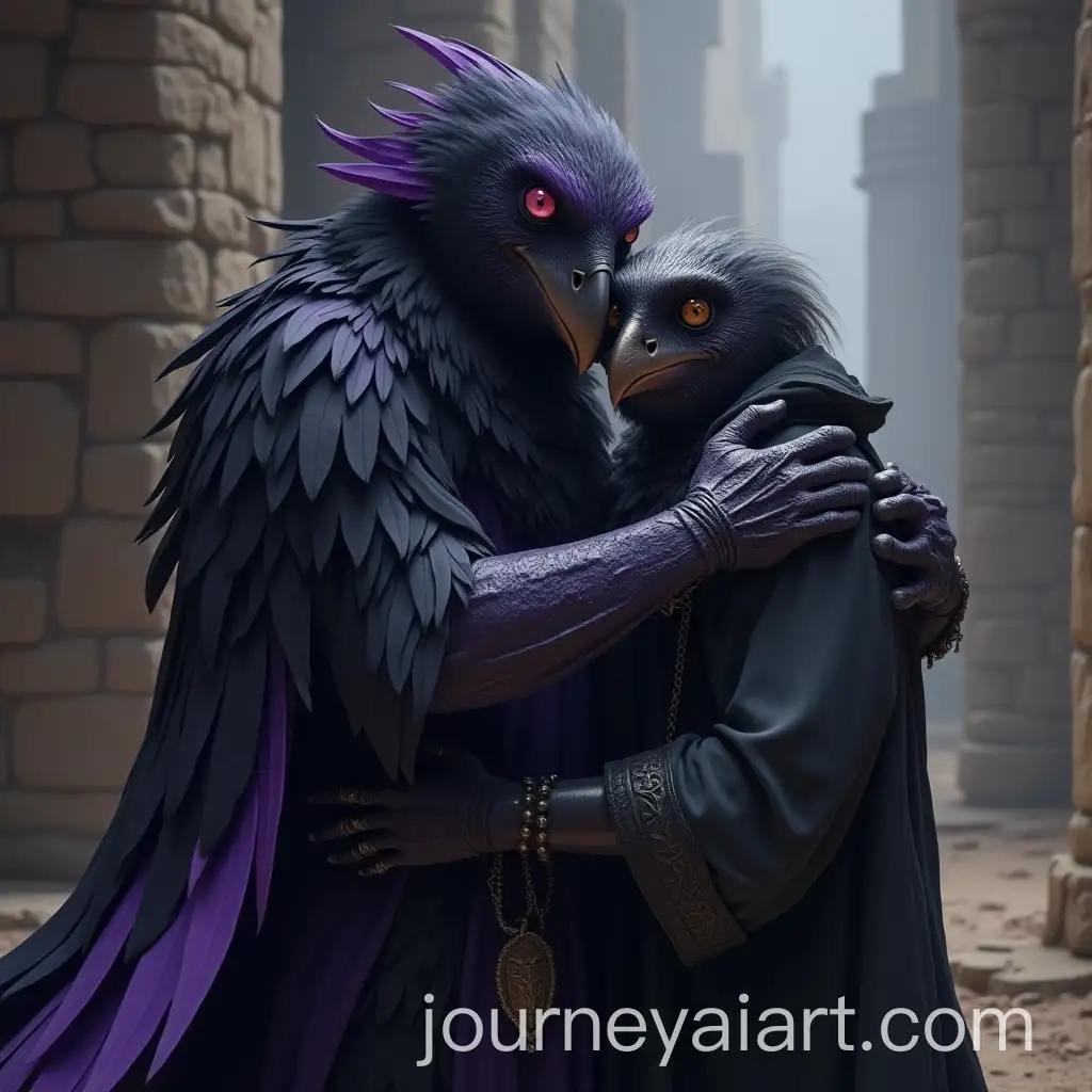 Sorcerer-Kenku-Embracing-Mother-After-Rescue