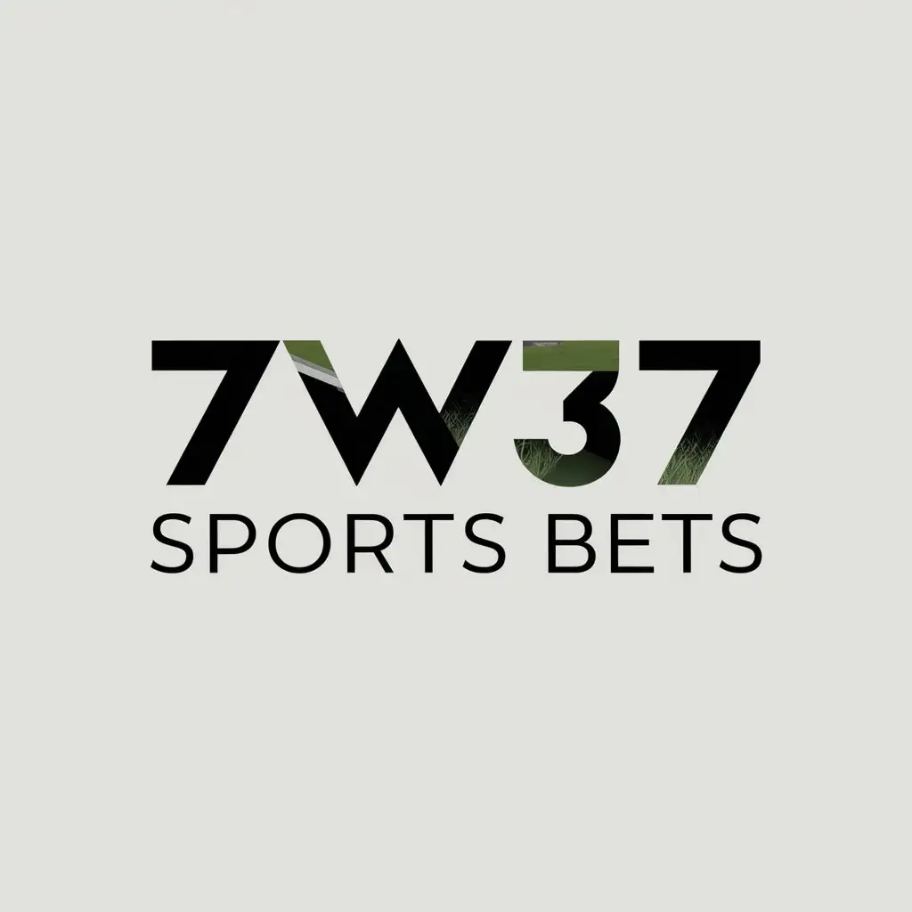 a logo design,with the text "Sports Bets", main symbol:7w37,Minimalistic,clear background