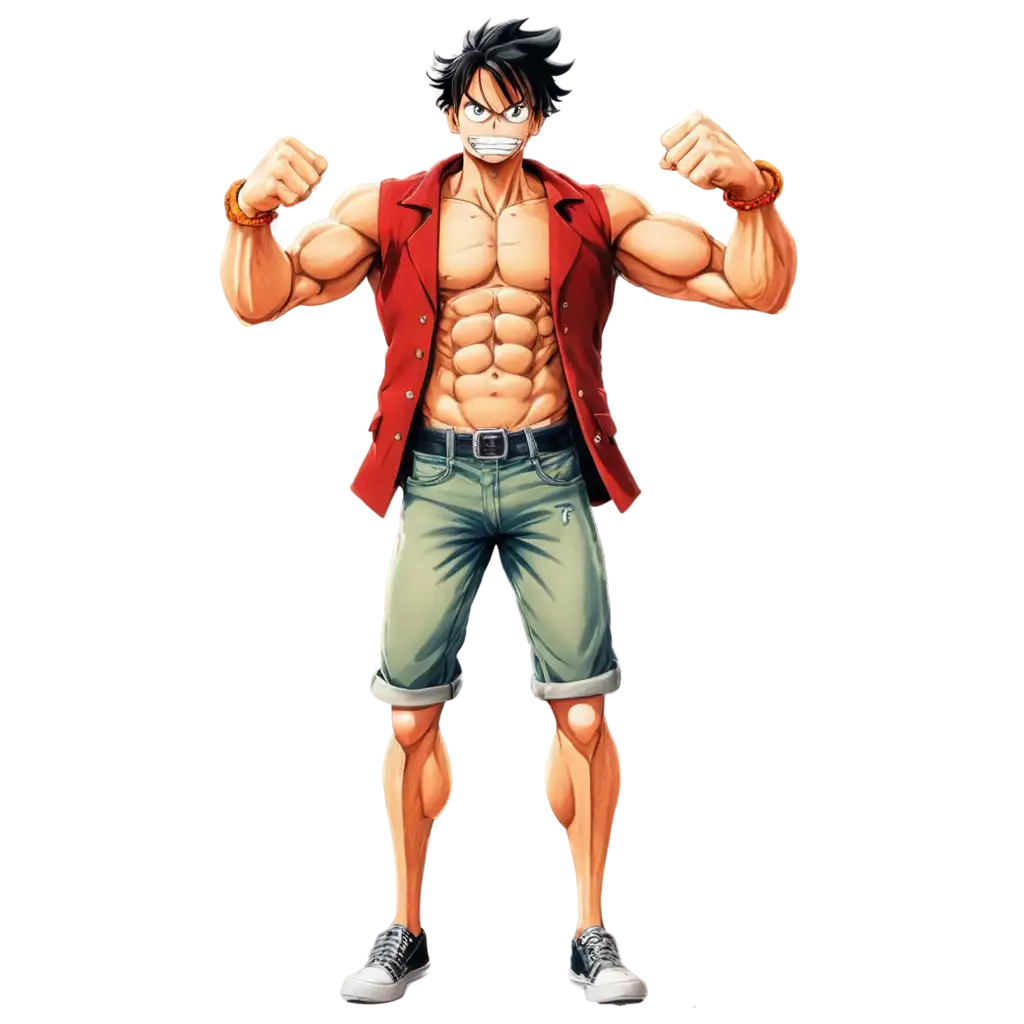 Angry-Muscle-Body-MUGIWARA-LUFFY-PNG-with-Punk-Clothes-HighQuality-Image-for-Multiple-Uses